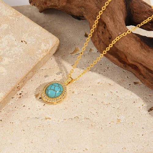 Calysse Azure Bloom Halskette | Gold