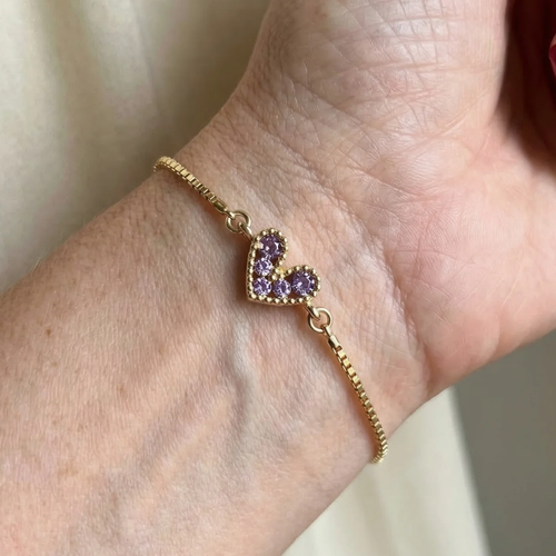Flieder Liebe Armband | Gold