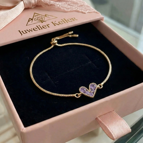 Flieder Liebe Armband | Gold