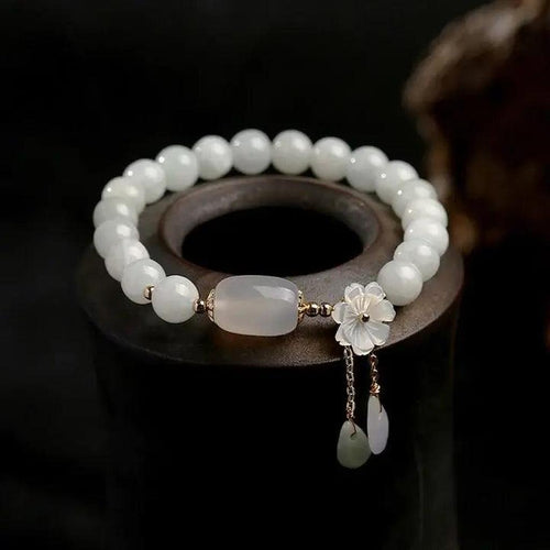 Armband aus Aquamarin mit Perlen