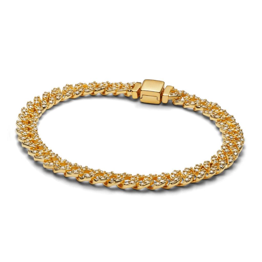 Goldenes Breites Kubanisches Armband