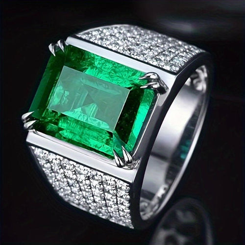 Ring Elsa mit Smaragd und Diamanten