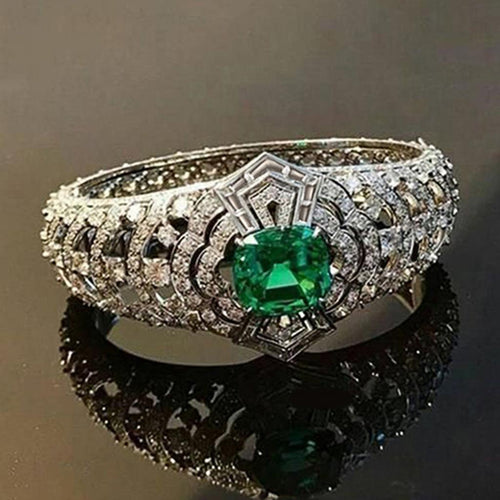 Smaragd Art Deco Ring
